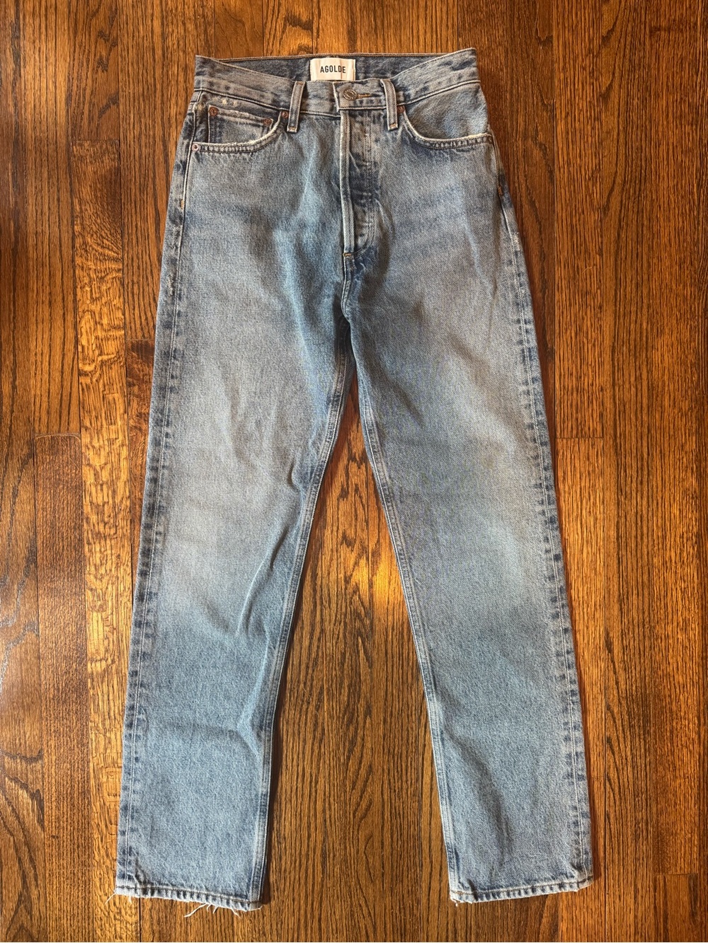 Agolde Women’s 90’s Pinch Waist Straight-Leg Jeans in Stage size 24